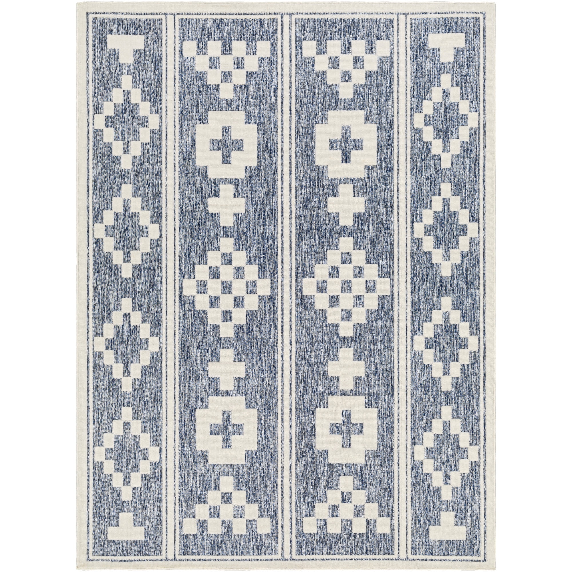 Artistic Weavers  Blue 5' x 8'  Indoor/Outdoor Rectangle Area Rug