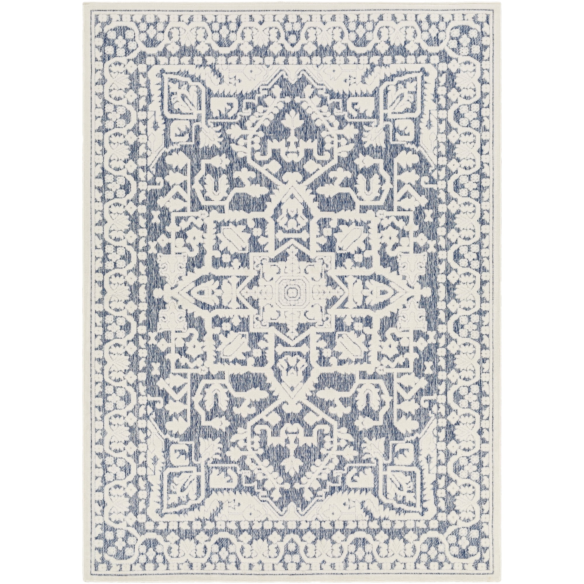 Artistic Weavers  Blue 5' x 8'  Indoor/Outdoor Rectangle Area Rug