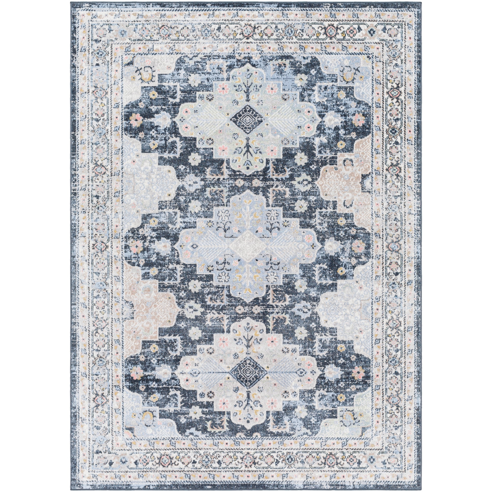 Artistic Weavers  Blue 6'7" x 9'  Rectangle Area Rug