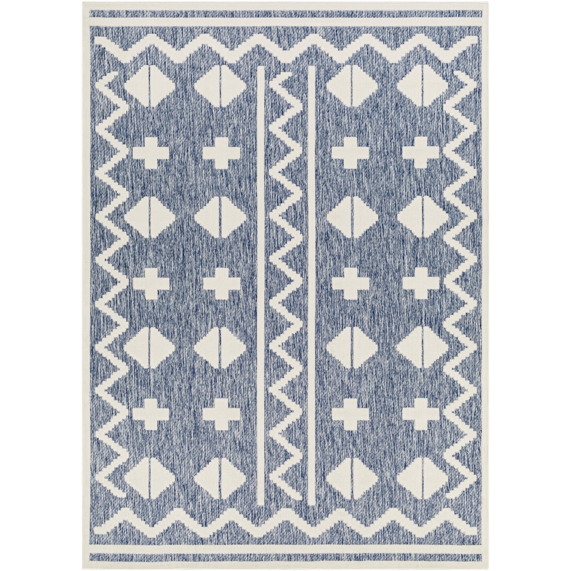 Artistic Weavers  Blue 7' x 9'  Indoor/Outdoor Rectangle Area Rug