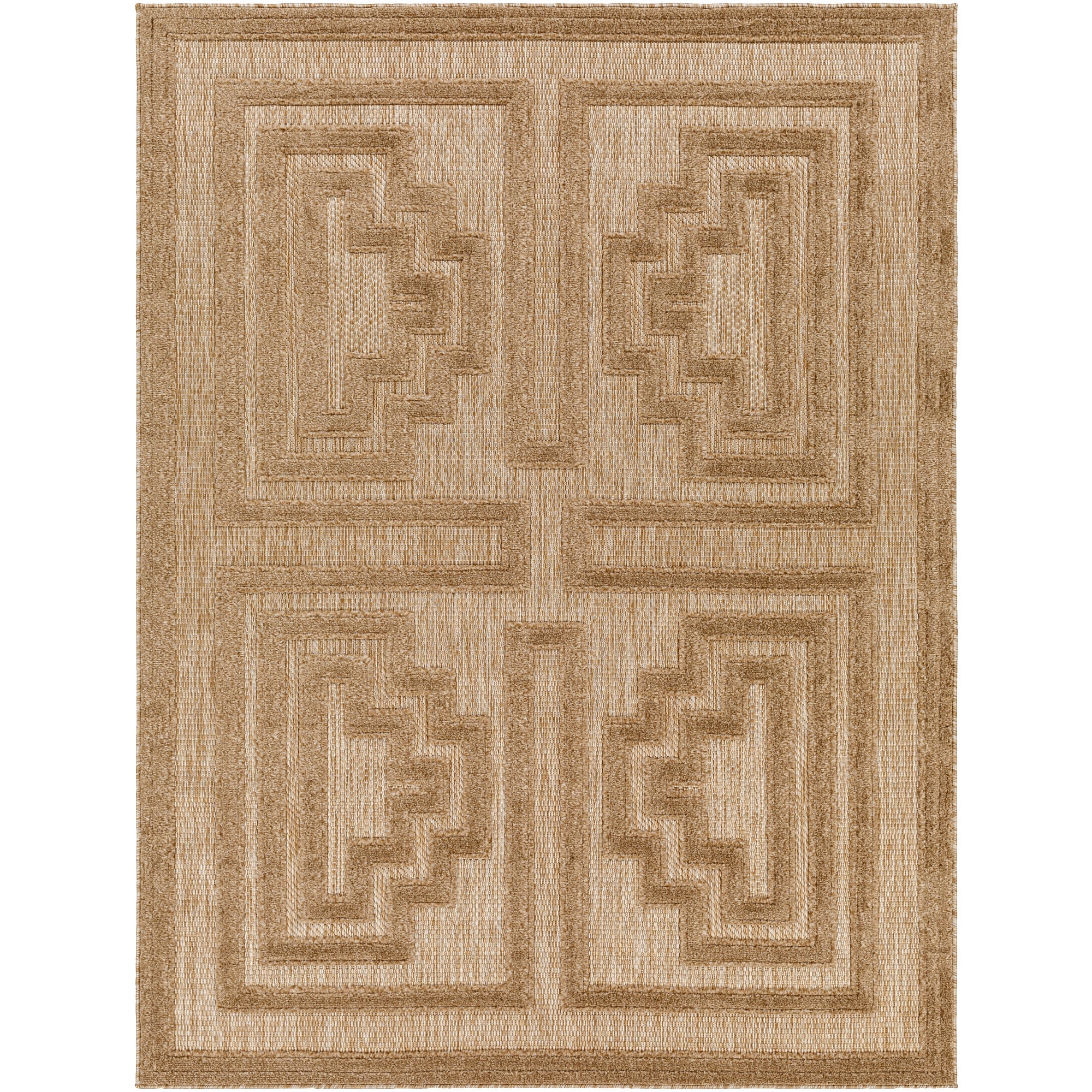 Artistic Weavers  Brown 7' x 9'  Indoor/Outdoor Rectangle Area Rug
