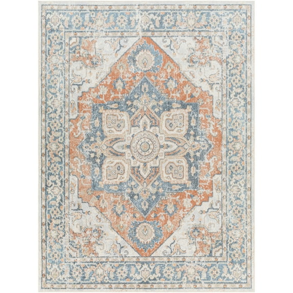 Artistic Weavers Camel/Navy 2' x 3' Machine Washable Rectangle Area Rug
