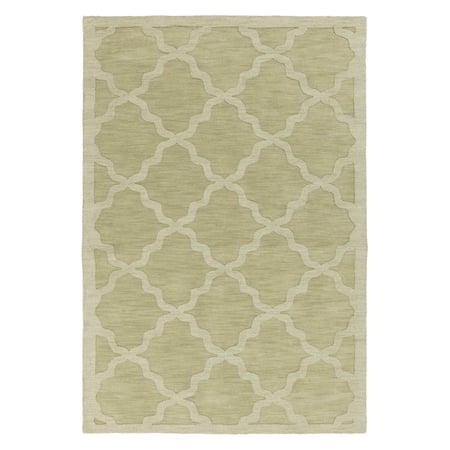 Art of Knot Central Park Abbey Green 10' x 14' Modern Trellis Area Rug