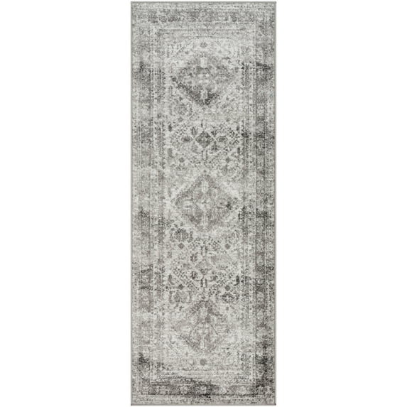 Artistic Weavers Charcoal 2'7" x 14' Traditional Runner Area Rug