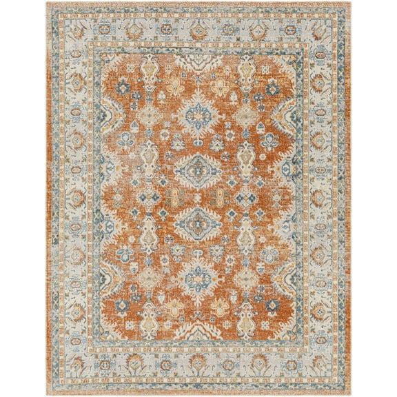 Artistic Weavers  Charcoal/Rust 2'6" x 8'  Machine Washable Runner Area Rug