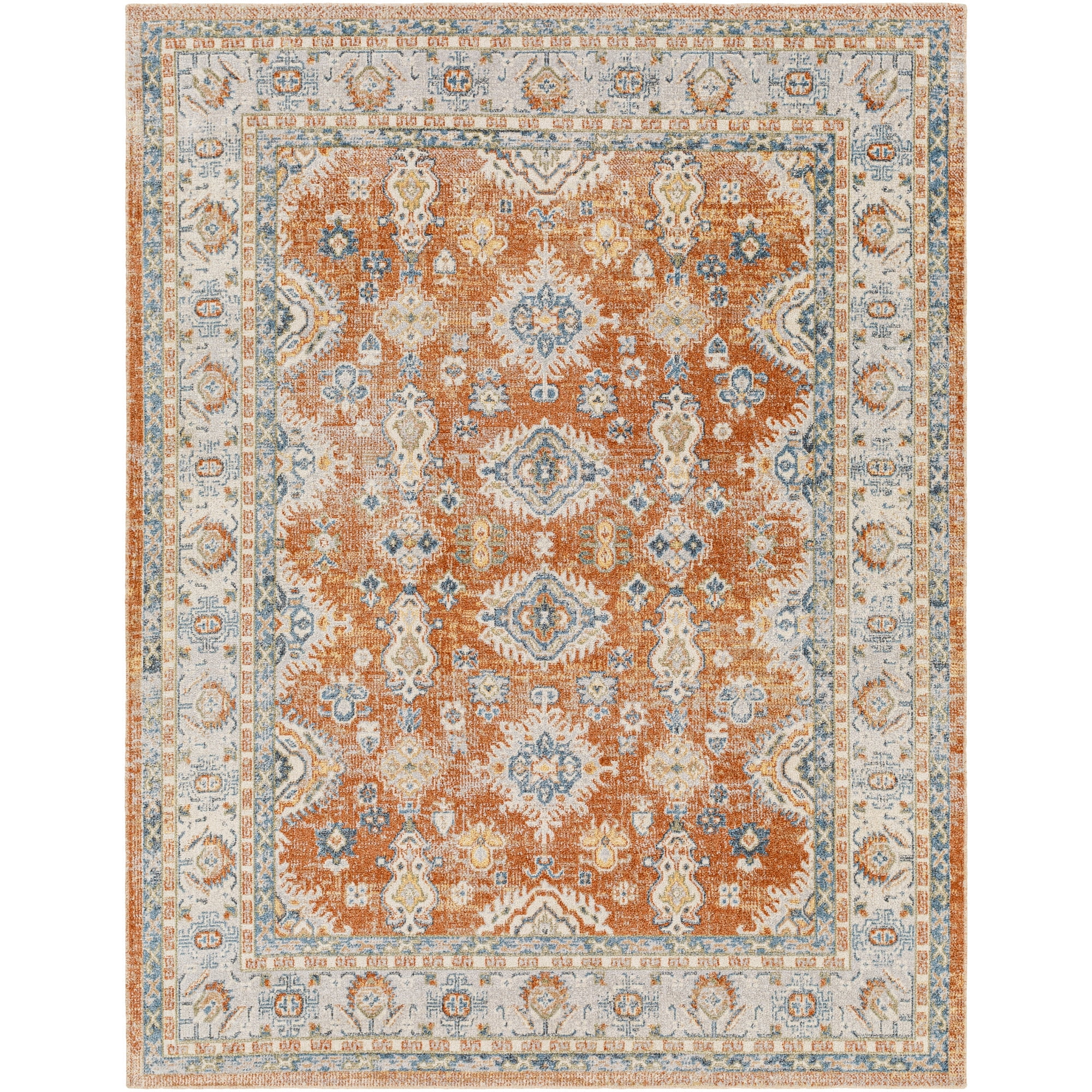 Artistic Weavers  Charcoal/Rust 2' x 4'  Machine Washable Rectangle Area Rug
