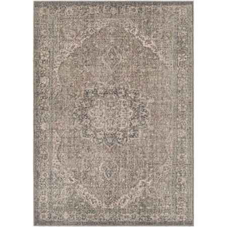 Livabliss Colin Medallion Machine Washable Indoor Area Rug, Brown ,9'3" x 12'