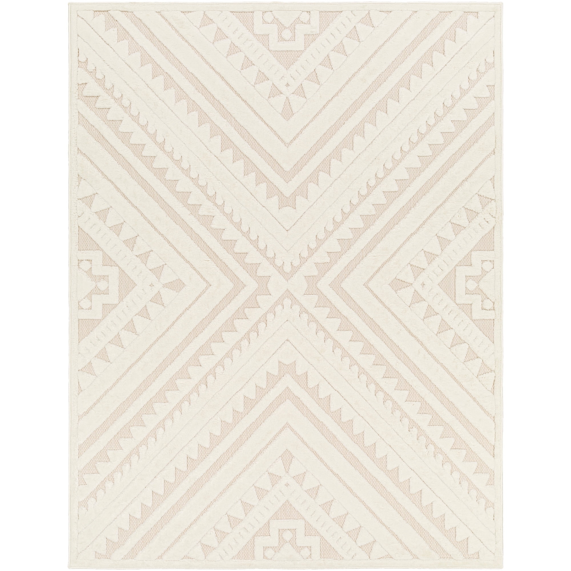 Artistic Weavers  Cream 7' x 9'  Indoor/Outdoor Rectangle Area Rug