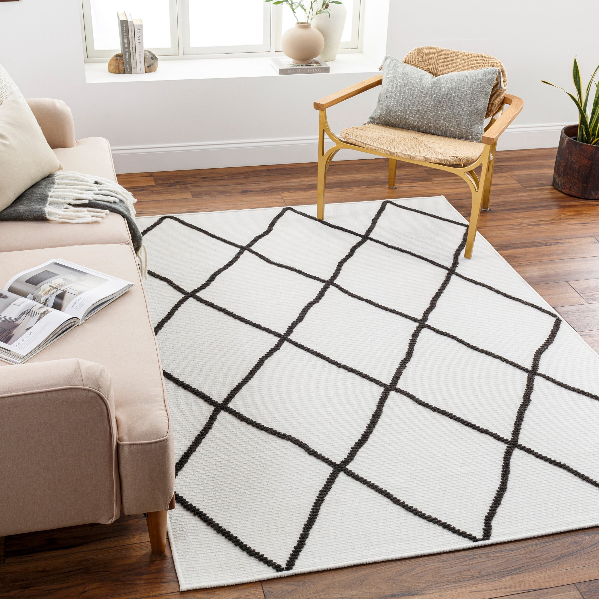 Artistic Weavers  Cream 8' x 10'  Machine Washable Rectangle Area Rug