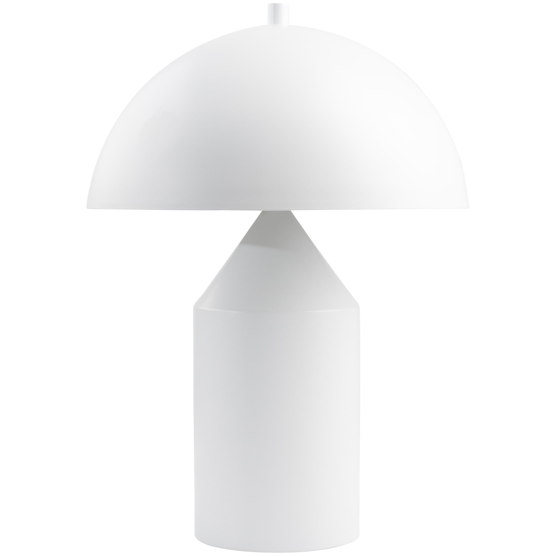 White Metal 20-Inch Modern Table Lamp