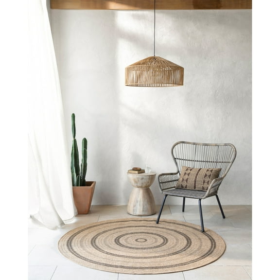 Artistic Weavers Encore Outdoor Area Rug, 7'8" x 7'8", Tan/Charocal