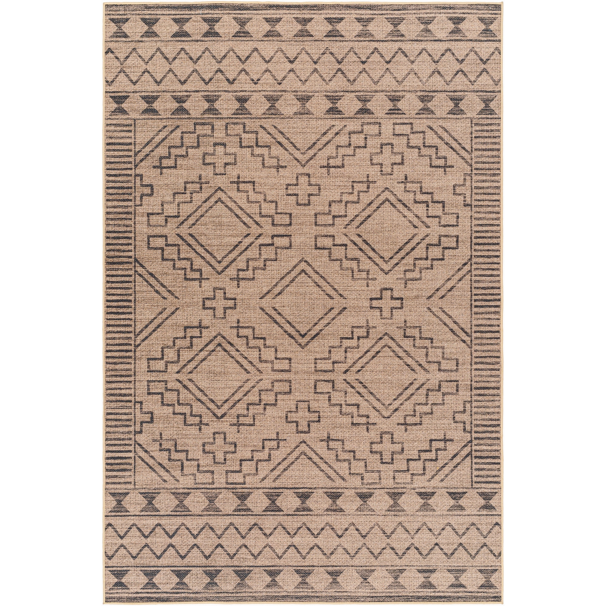 Artistic Weavers Ez Jute Machine Washable Area Rug, 3' x 5', Tan/Gray