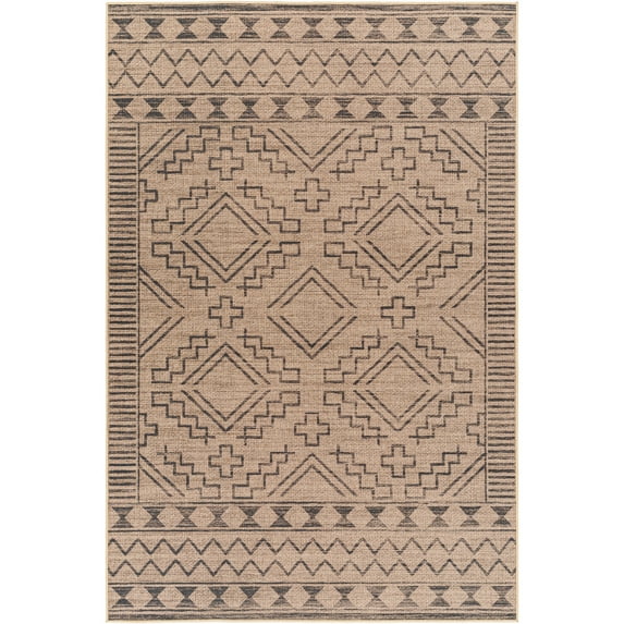 Artistic Weavers Ez Jute Machine Washable Area Rug, 4' x 6', Tan/Gray