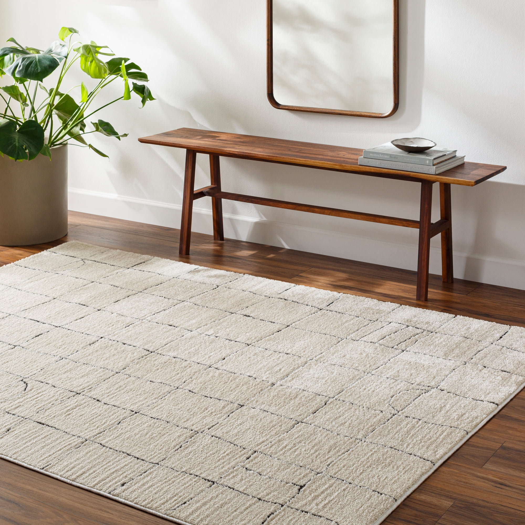 Artistic Weavers Freud Geometric Area Rug, Black ,5'3" x 7'