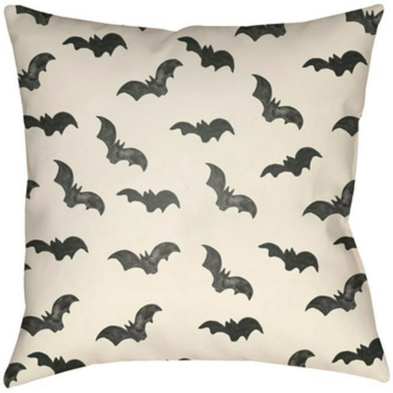 Artistic Weavers LGCB2088-2020 Artistic Weavers Lodge Cabin Bat Poly Filled Pillow - Black & Beige - 20 x 20 ft.