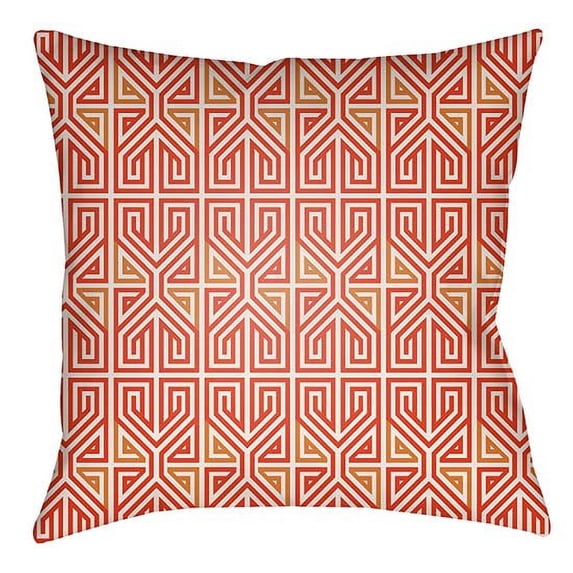 Artistic Weavers LOTA1255-1616 Lolita Square Pillow, Poppy Red & Tangerine - 16 x 16 in.