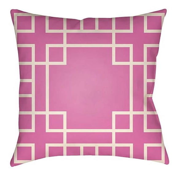 Artistic Weavers LTCH1135-1616 Litchfield Square Pillow, Fuchsia & Ivory - 16 x 16 ft.