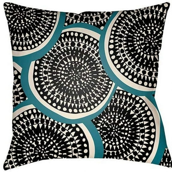 Artistic Weavers LTCH1377-2020 Litchfield Square Pillow, Onyx Black & Ivory - 20 x 20 ft.