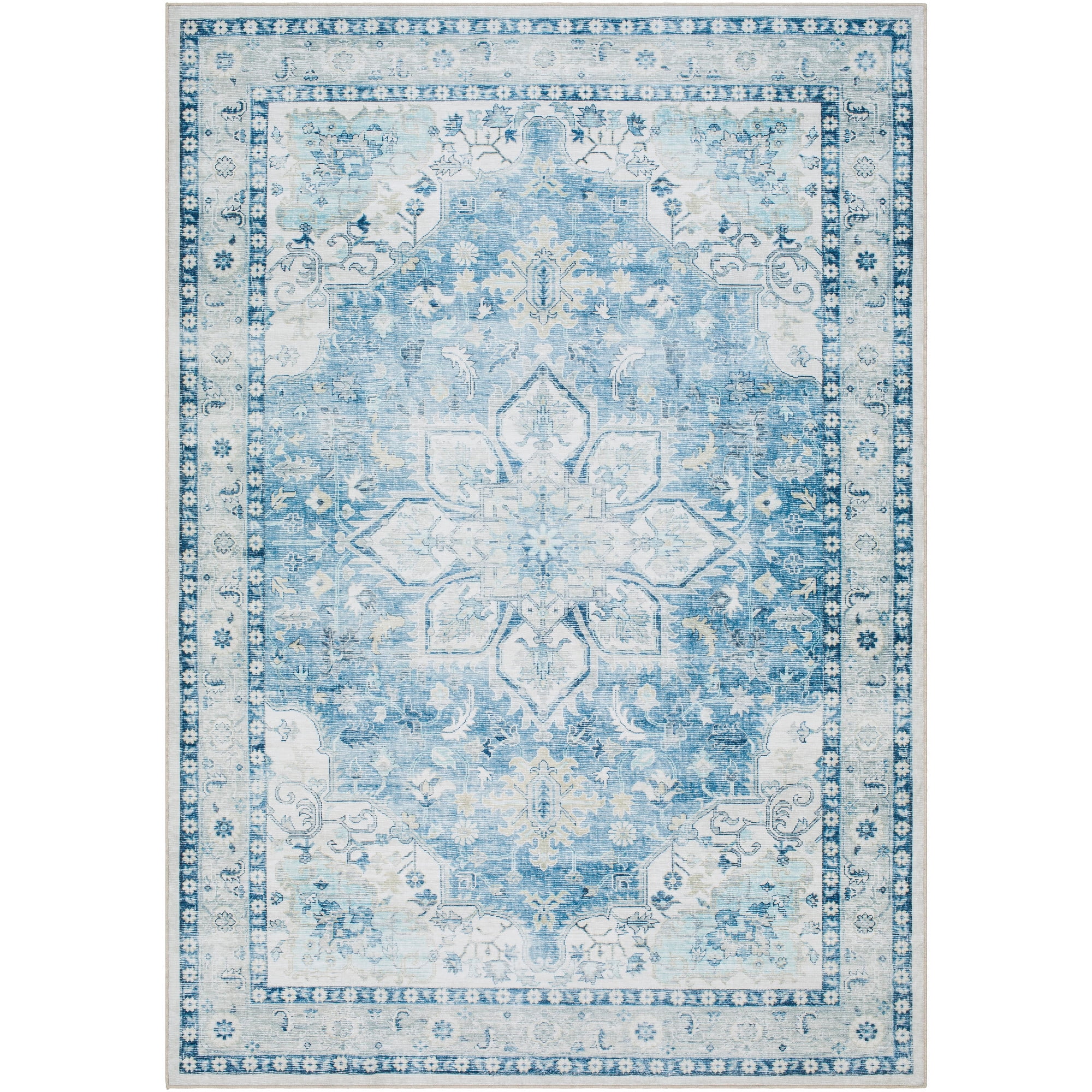 Artistic Weavers Lavable Machine Washable Area Rug, 7'6" x 9'5", Blue