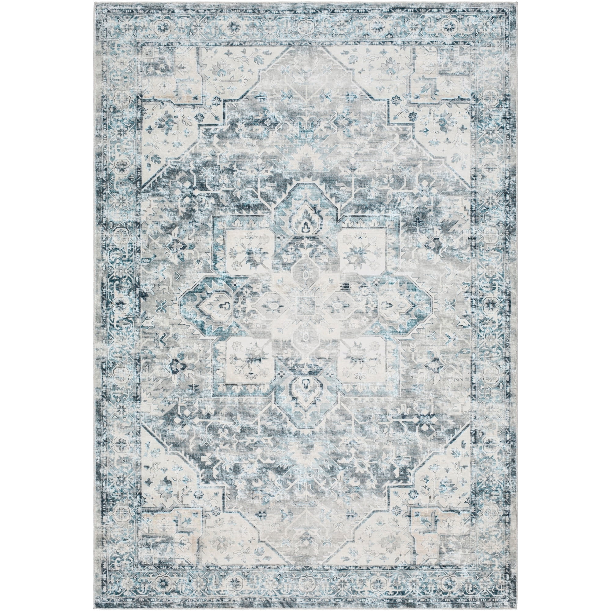 Artistic Weavers Lavable Machine Washable Area Rug, 7'6" x 9'5", Blue