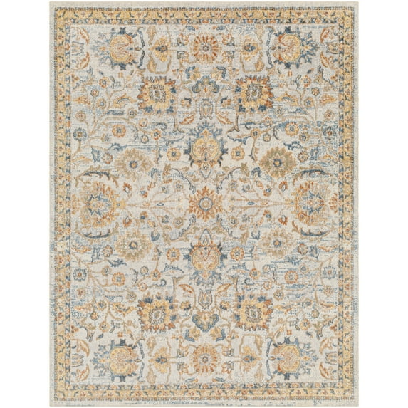 Artistic Weavers Light Blue/Beige 2'6" x 8' Machine Washable Runner Area Rug
