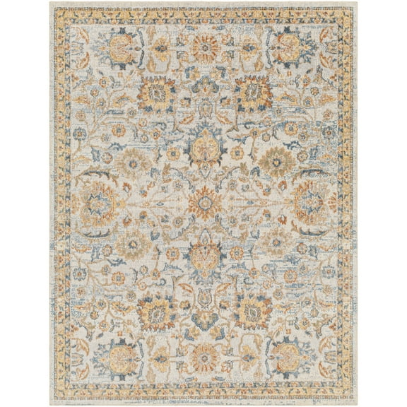 Artistic Weavers  Light Blue/Beige 2' x 4'  Machine Washable Rectangle Area Rug