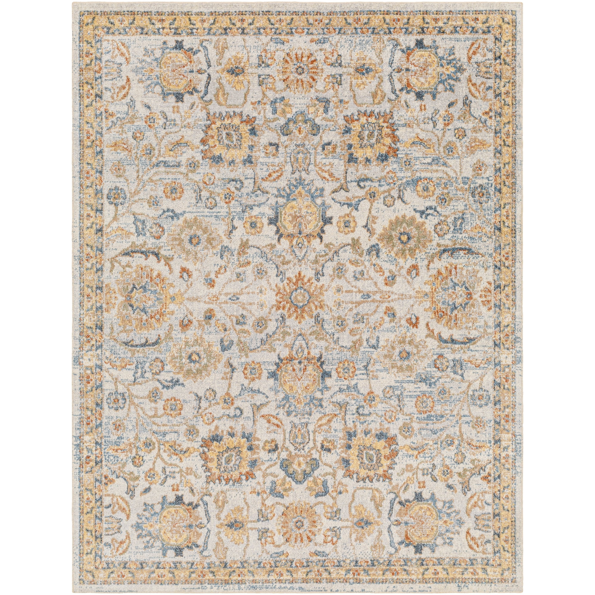 Artistic Weavers  Light Blue/Beige 9' x 12'  Machine Washable Rectangle Area Rug