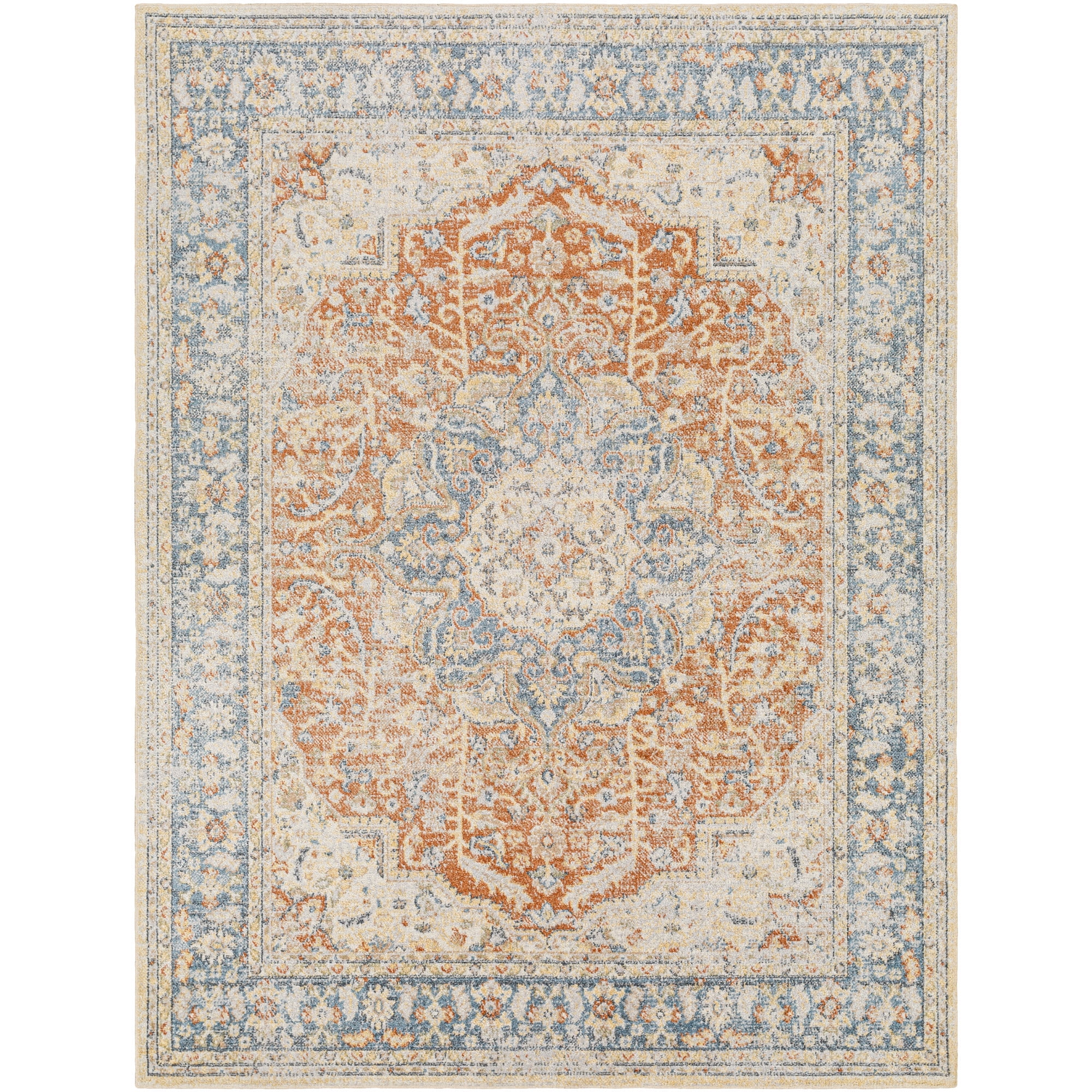 Artistic Weavers  Light Blue/Brown 2'6" x 8'  Machine Washable Runner Area Rug