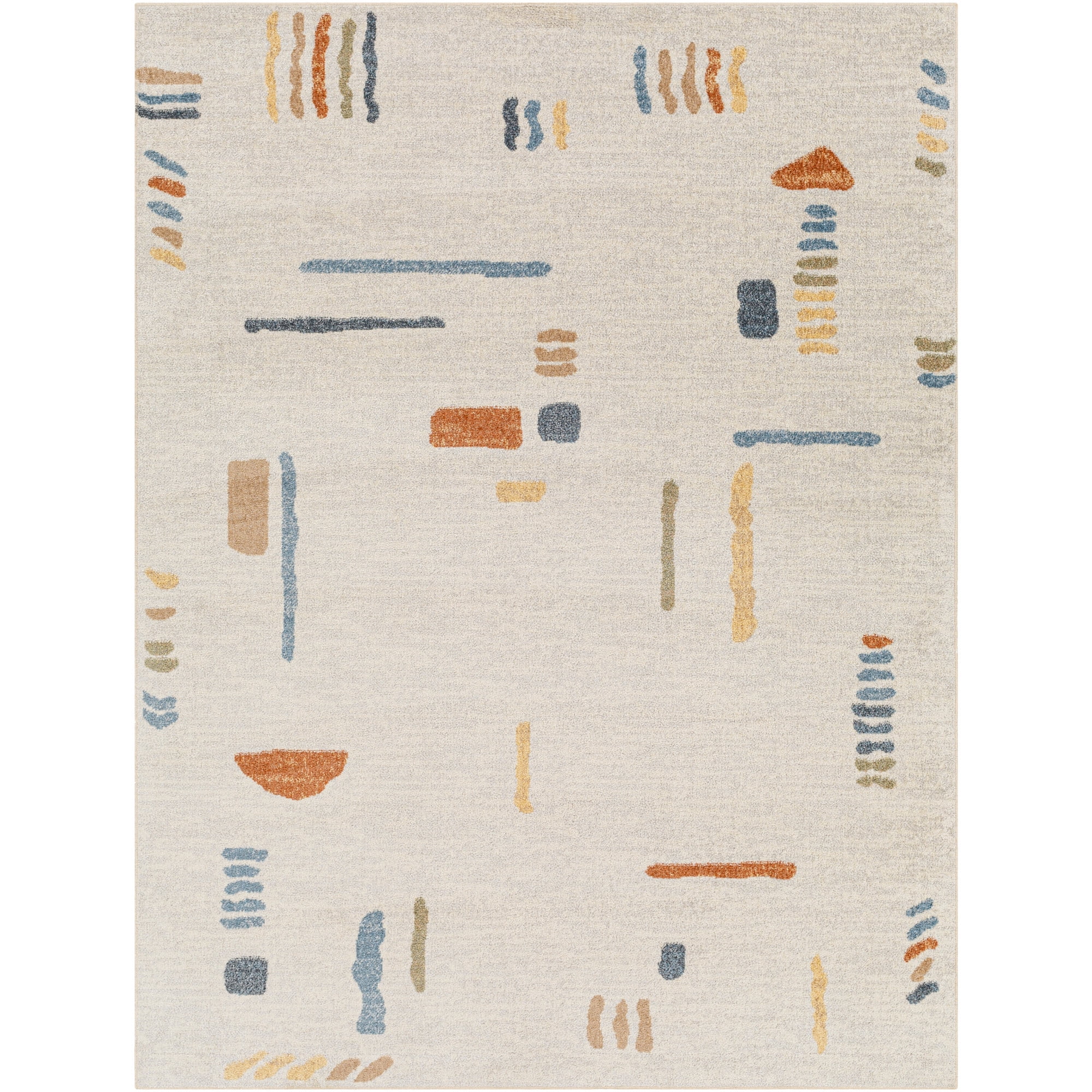 Artistic Weavers  Light Gray/Multi 2' x 3'  Machine Washable Rectangle Area Rug