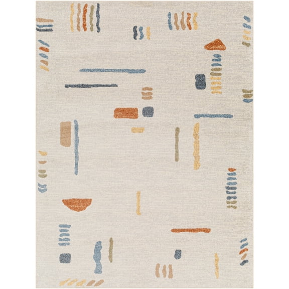 Artistic Weavers  Light Gray/Multi 8' x 10'  Machine Washable Rectangle Area Rug