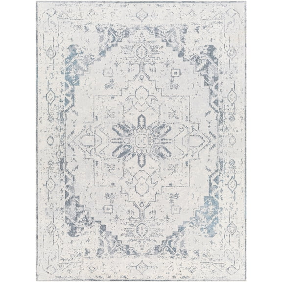 Artistic Weavers Light Gray/white 8' x 10' Machine Washable Rectangle Area Rug