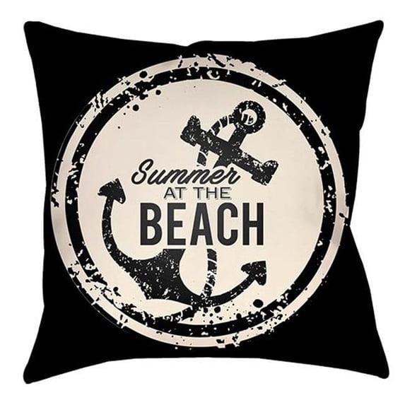 Artistic Weavers LTCH1463-1616 Litchfield Square Pillow, Onyx Black & Ivory - 16 x 16 ft.