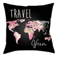 thumbnail image 1 of Artistic Weavers LTCH1455-2020 Litchfield Square Pillow, Carnation Pink & Charcoal - 20 x 20 ft., 1 of 6