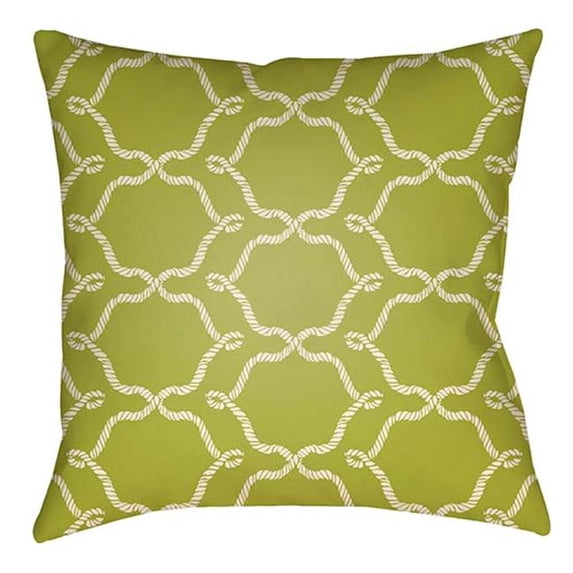 Artistic Weavers LTCH1344-1616 Litchfield Square Pillow, Lime Green & Ivory - 16 x 16 ft.
