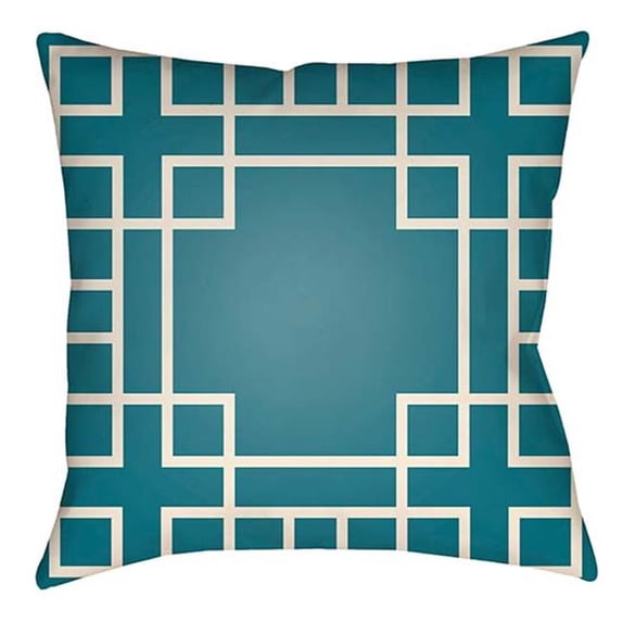 Artistic Weavers LTCH1127-2020 Litchfield Square Pillow, Teal & Ivory - 20 x 20 ft.
