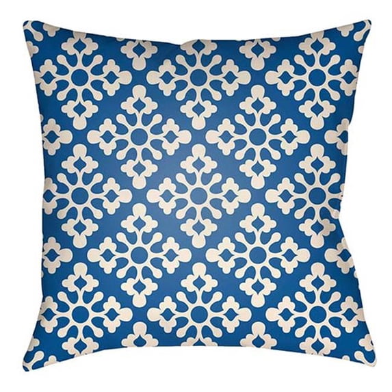 Artistic Weavers LTCH1360-2222 Litchfield Square Pillow, Royal Blue & Ivory - 22 x 22 ft.