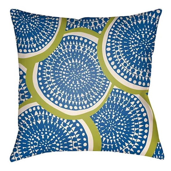 Artistic Weavers LTCH1373-1818 Litchfield Square Pillow, Royal Blue & Ivory - 18 x 18 ft.