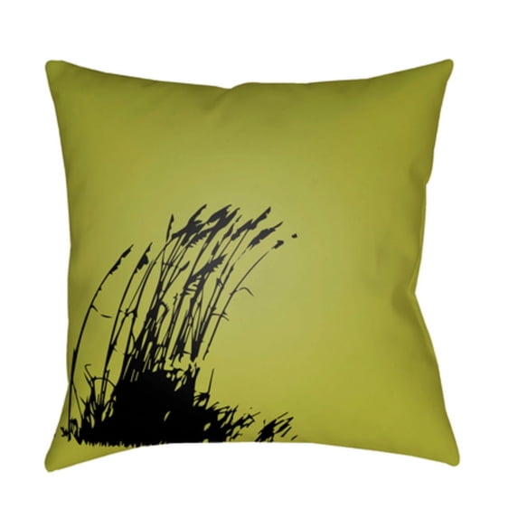 Artistic Weavers LTCH1498-2222 Litchfield Square Pillow, Lime Green & Onyx Black - 22 x 22 ft.