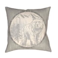 thumbnail image 1 of Artistic Weavers Lodge Cabin Bear Throw Pillow, 1 of 7