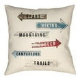 thumbnail image 1 of Artistic Weavers Lodge Cabin Compass Throw Pillow, 1 of 2