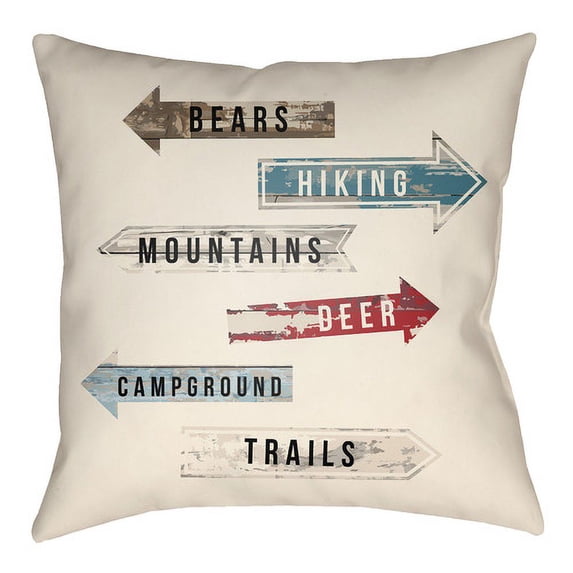 Artistic Weavers Lodge Cabin Compass Throw Pillow