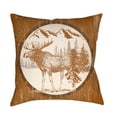 thumbnail image 1 of Artistic Weavers Lodge Cabin Moose Pillow Poly Filled 18' x 18', 1 of 7