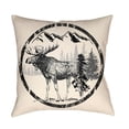 thumbnail image 1 of Artistic Weavers Lodge Cabin Moose Indoor/Outdoor Throw Pillow, 1 of 7