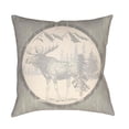 thumbnail image 1 of Artistic Weavers LGCB2023-2222 Artistic Weavers Lodge Cabin Moose Poly Filled Pillow - Light Gray & Beige - 22 x 22 ft., 1 of 7