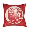 thumbnail image 1 of Artistic Weavers LGCB2005-2222 Artistic Weavers Lodge Cabin Raccoon Ridge Poly Filled Pillow - Bright Red & Beige - 22 x 22 ft., 1 of 7