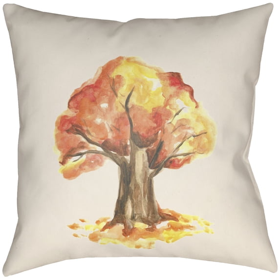 Artistic Weavers Lodge Cabin Tree Pillow Poly Filled 26' x 26'