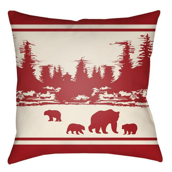 Artistic Weavers Lodge Cabin Woodland Indoor/Outdoor Throw Pillow