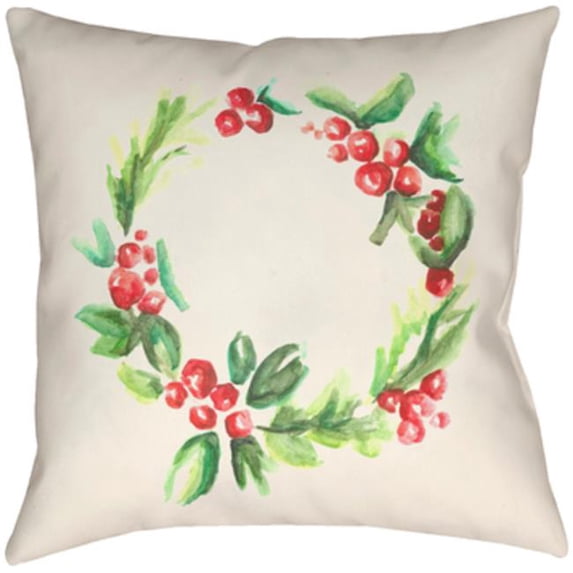 Artistic Weavers LGCB2079-1818 Artistic Weavers Lodge Cabin Wreath Poly Filled Pillow - 18 x 18 ft.