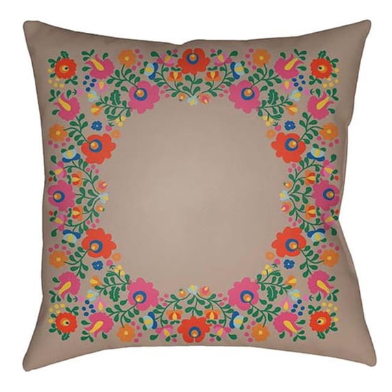 Artistic Weavers LOTA1304-2020 Lolita Square Pillow, Poppy Red & Hot Pink - 20 x 20 ft.