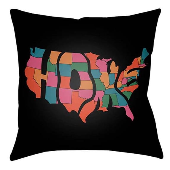 Artistic Weavers LOTA1424-1818 Lolita Square Pillow, Poppy Red & Hot Pink - 18 x 18 ft.